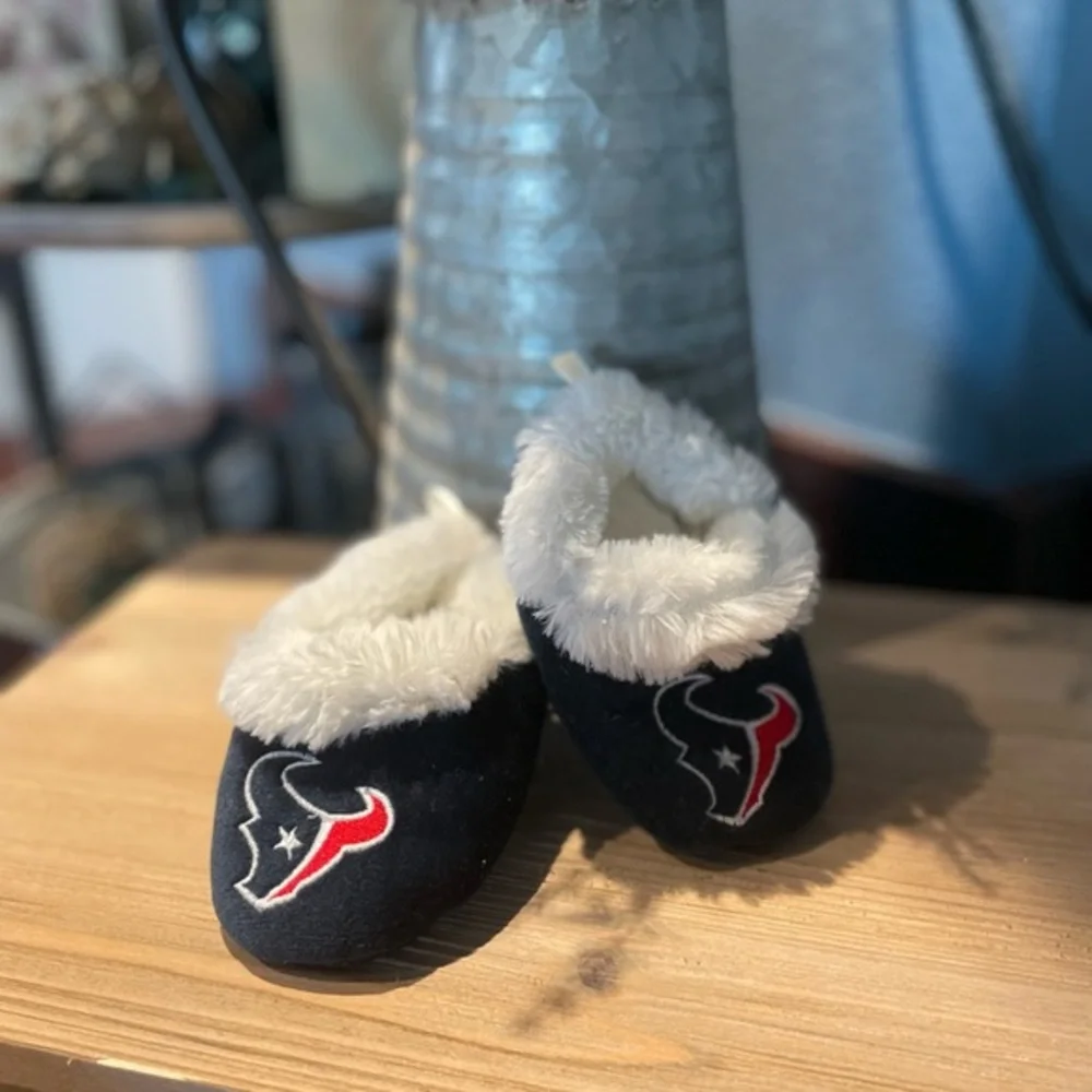 Nfl Houston Texans Baby Slippers size large Equivalent‎ 6/9 months infant